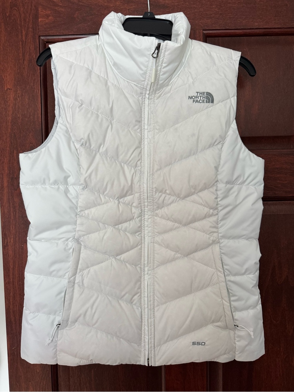 The North Face Women's White Quilted Down Vest